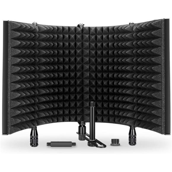 Studio Recording Microphone Isolation Shield, Pop Filter.High density absorbent - Picture 1 of 6